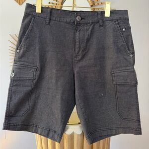 Guess Men's Cargo Shorts in Charcoal Black